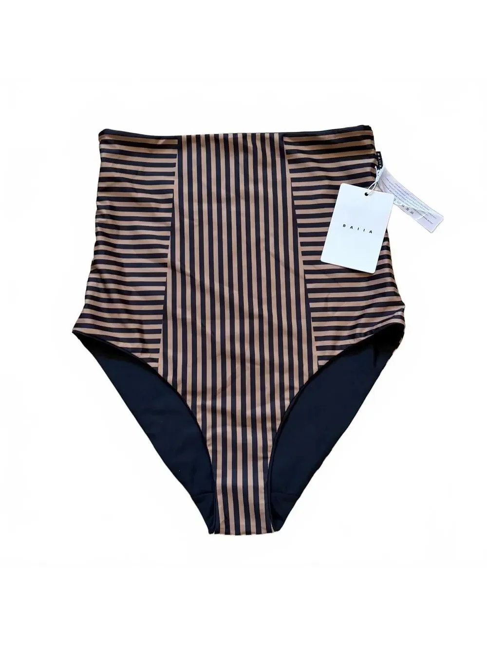 Baiia Valencia Reversible Bikini Bottoms High Waist Striped Women's AU10 US6 NWT